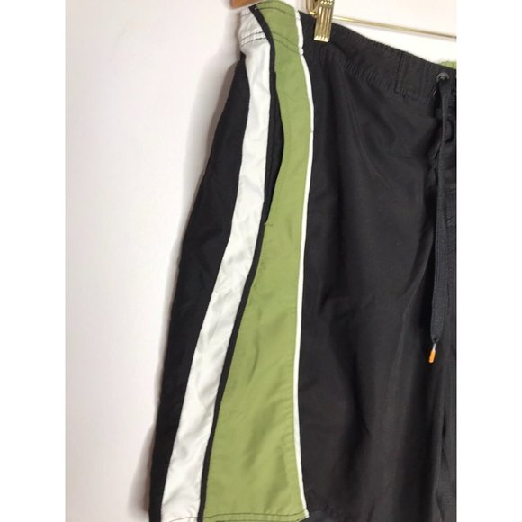 Quicksilver Men’s Size XL Green White Black Swim Trunks Shorts Lined - Picture 5 of 7